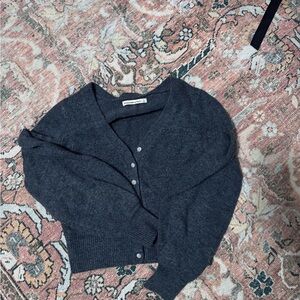 Abercrombie & Fitch Charcoal Cardigan Sweater